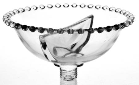 Candlewick Clear (Stem 3400) 6" Divided Screw Peg Bowl (Needs Silver Base)