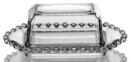 Candlewick Clear (Stem 3400) California Covered Butter-No Beads on Top of Lid