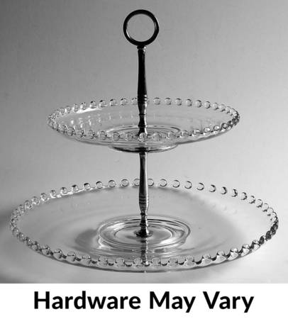Candlewick Clear (Stem 3400) 2 Tier Serving Tray