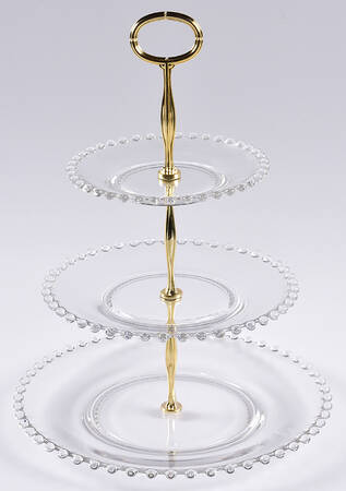 Candlewick Clear (Stem 3400) 3 Tier Serving Tray HC