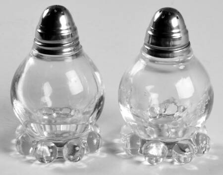 Candlewick Clear (Stem 3400) #96 8 Bead Shaker Set W/Non Imperial Metal Lid