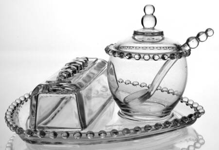 Candlewick Clear (Stem 3400) (5 Piece) Butter & Jam Set