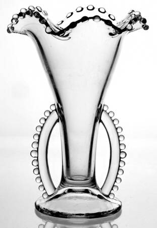 Candlewick Clear (Stem 3400) Crimped Vase (Small Beads)