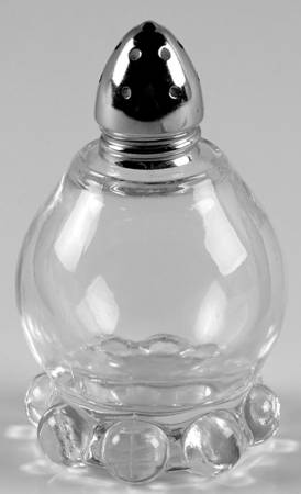 Candlewick Clear (Stem 3400) #96 8 Bead Shaker W/Non Imperial Metal Lid