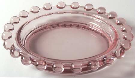 Candlewick Clear (Stem 3400) 6" Cranberry Ashtray