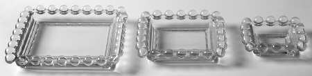 Candlewick Clear (Stem 3400) (3 Piece) Square Ashtray Set