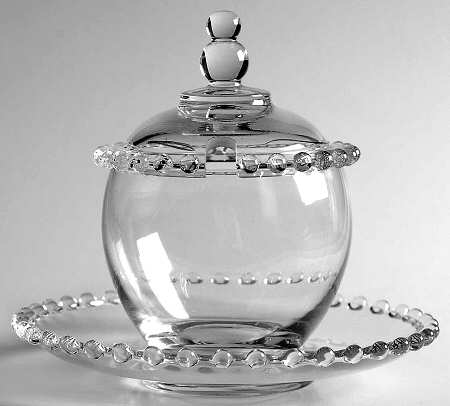Candlewick Clear (Stem 3400) Marmalade W/Lid & Underplate (Aka Saucer)