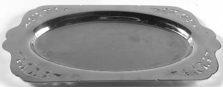 Candlewick Clear (Stem 3400) Metal Holder for Oval Tray