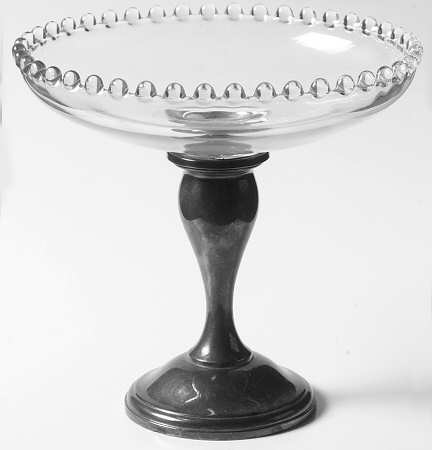 Candlewick Clear (Stem 3400) 5" Screw Peg Nappy & Sterling Base