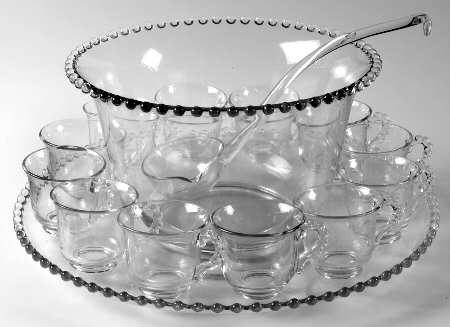 Candlewick Clear (Stem 3400) (15 Piece) Punch Set (Pun,Sts,La,Pcu)