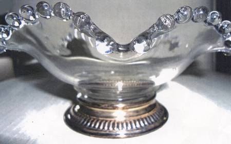 Candlewick Clear (Stem 3400) Flower Bowl W/Sterling Base