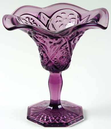 Cosmos Amethyst 5" Height Fluted Rim Open Compote