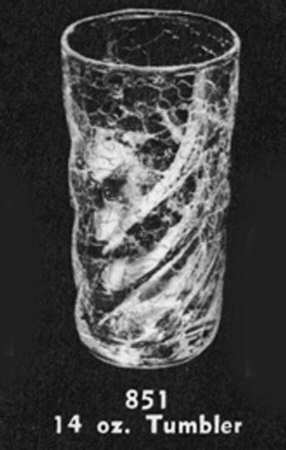 Crinkled Clear 14 Oz Flat Tumbler
