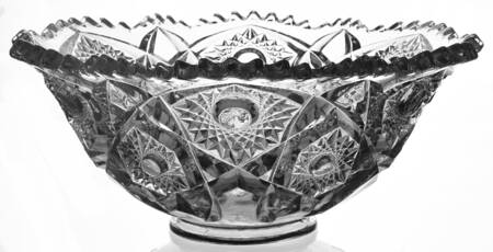 Daisy and Button Clear (Ohio) Punch Bowl