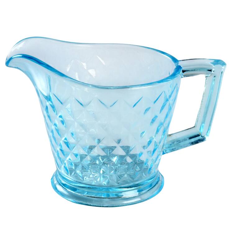 Diamond Quilted Blue Creamer