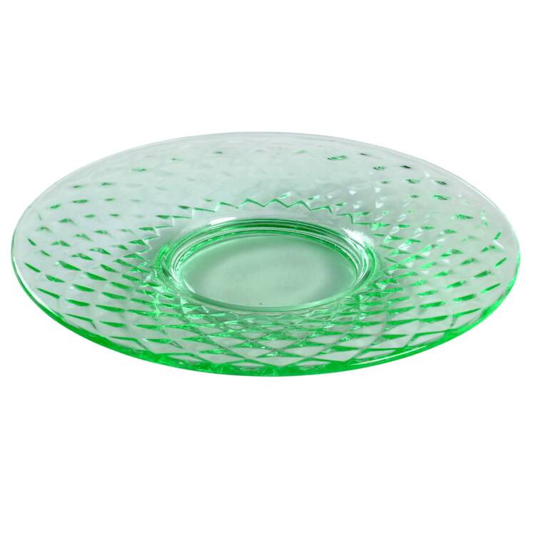Diamond Quilted Green Saucer Only