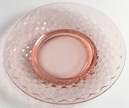 Diamond Quilted Pink Bread & Butter Plate