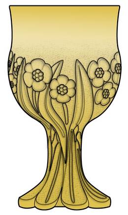 Flower Fair Yellow by Imperial Glass-Ohio