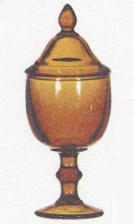 Hoffman House Amber Candy Jar & Lid