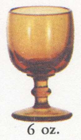 Hoffman House Amber Wine Glass