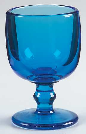 Hoffman House Antique Blue Wine Glass