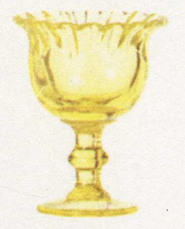 Hoffman House Yellow 6" Footed Crimped Vase