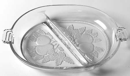 Intaglio Fruit (Line 900, Round) 11" Oval 2 Part Relish