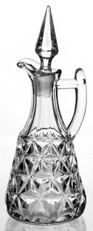 Mt. Vernon Clear (Crisscross Diamonds) Cruet & Stopper