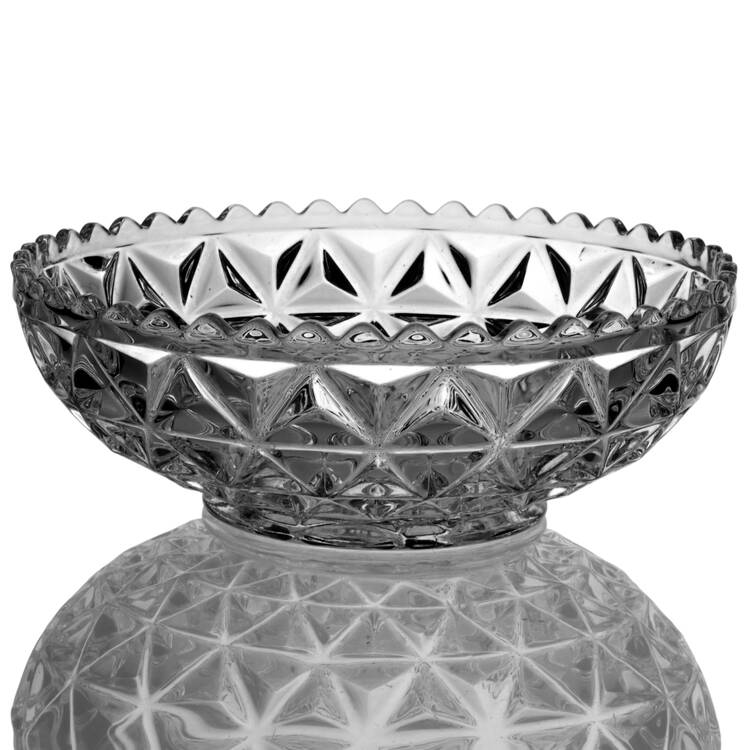 Mt. Vernon Clear (Crisscross Diamonds) 7" Round Bowl