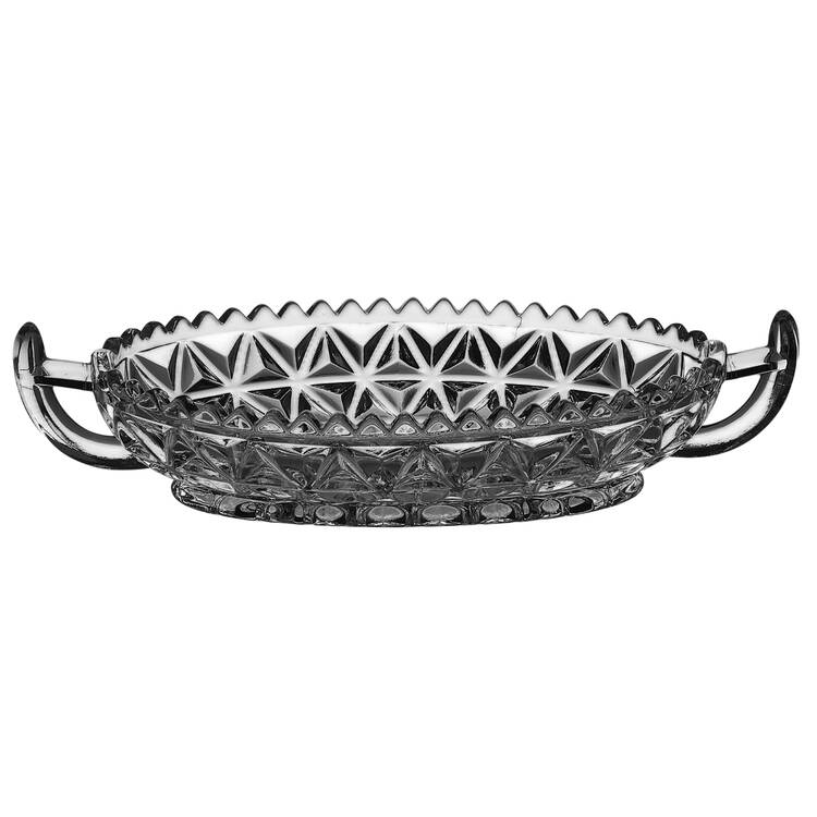 Mt. Vernon Clear (Crisscross Diamonds) 8" Pickle Dish