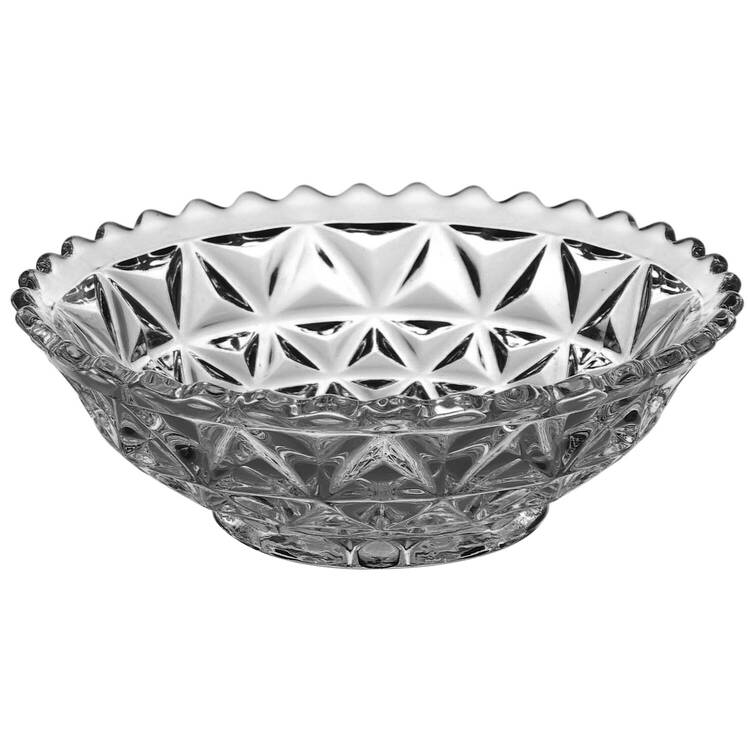Mt. Vernon Clear (Crisscross Diamonds) Small Fruit Dessert Bowl