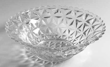 Mt. Vernon Clear (Crisscross Diamonds) Round Bowl
