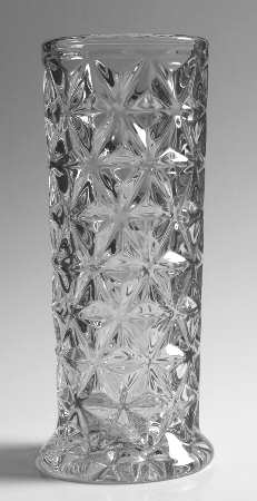 Mt. Vernon Clear (Crisscross Diamonds) 10" Straight Vase