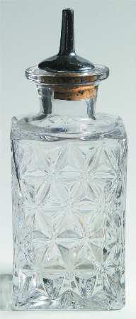 Mt. Vernon Clear (Crisscross Diamonds) Plain Bitters Bottle & Metal Tube