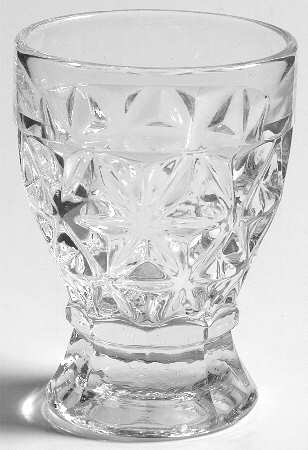Mt. Vernon Clear (Crisscross Diamonds) 2 1/2 Oz Flat Tumbler