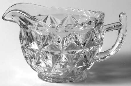 Mt. Vernon Clear (Crisscross Diamonds) Creamer