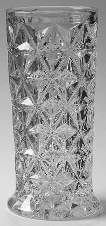 Mt. Vernon Clear (Crisscross Diamonds) 8" Straight Vase