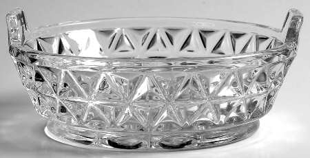 Mt. Vernon Clear (Crisscross Diamonds) Round Butter Dish No Lid