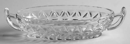 Mt. Vernon Clear (Crisscross Diamonds) Pickle Dish
