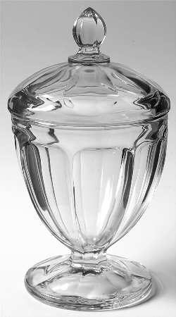 Old Williamsburg Clear Large Candy Jar & Lid