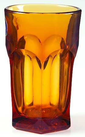 Old Williamsburg Amber 11 Oz Flat Tumbler