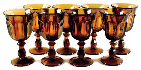 Old Williamsburg Brown Water Goblet - Set of 8
