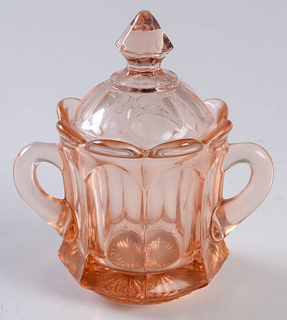 Old Williamsburg Light Pink Sugar Bowl & Lid