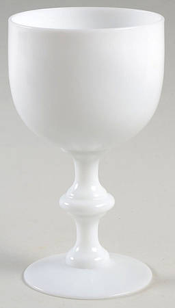 Provincial Blown Milk Glass Wine Glass
