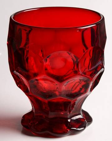 Provincial Dark Ruby Footed Tumbler
