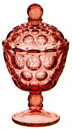 Provincial Pink Tall Footed Candy Box with Lid