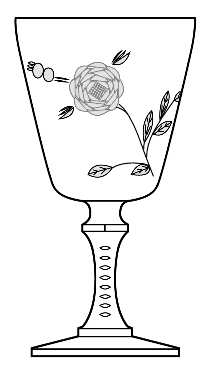 Rose Motif (No Trim) by Imperial Glass-Ohio