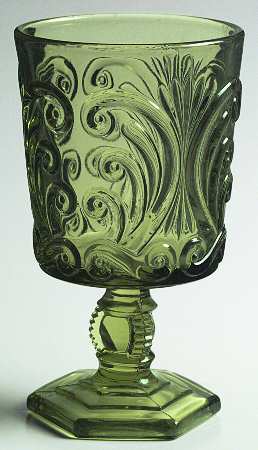 Scroll Verde Green by Imperial Glass-Ohio