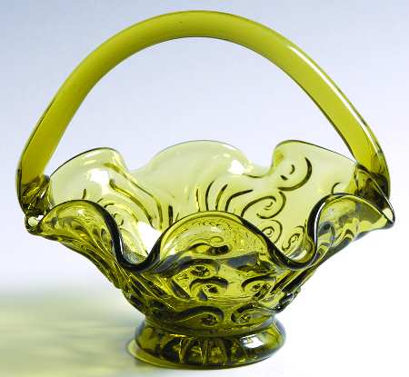 Scroll Verde Green 5" Basket