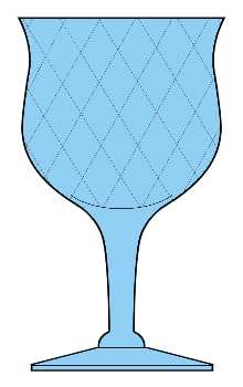 Skanda Antique Blue (Diamond Optic) by Imperial Glass-Ohio